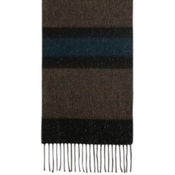 Steve Madden Womens Winter Metallic Muffler Scarf Navy O/S - Picture 1 of 1